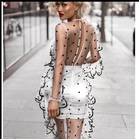 “RARE”NWT Alice McCall SEÑORITA Sheer Free people tailored overlay dress SZ 6 US - Picture 11 of 11